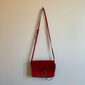 Red leather purse